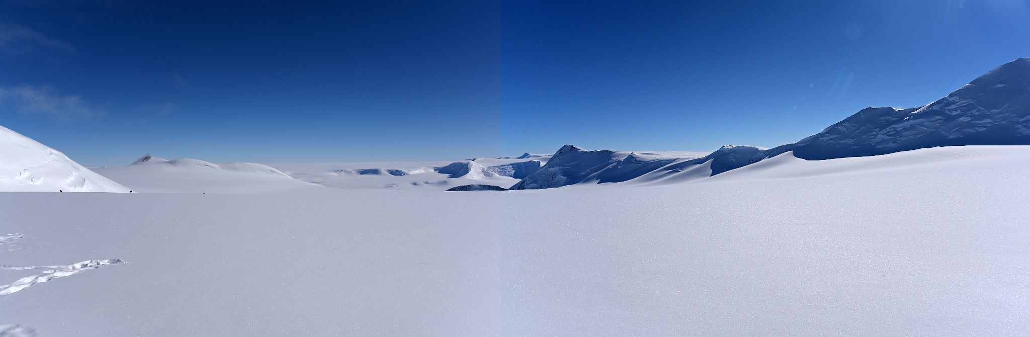 02A Panoramic View Of Branscomb Glacier And Boyce Ridge At Mount Vinson Base Camp